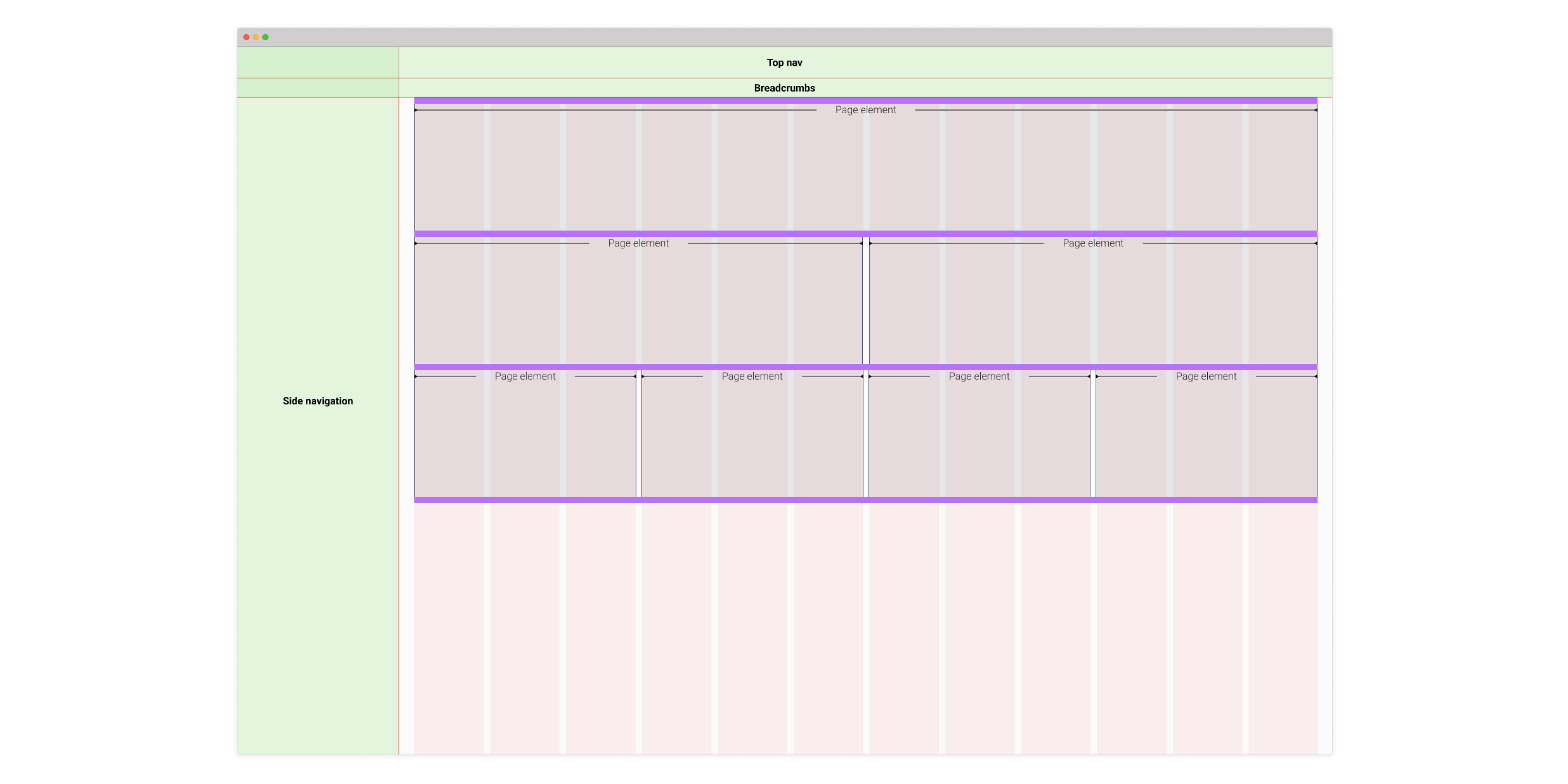Screenshot of a schematic showing underlying grid structure used as basis for all three applications